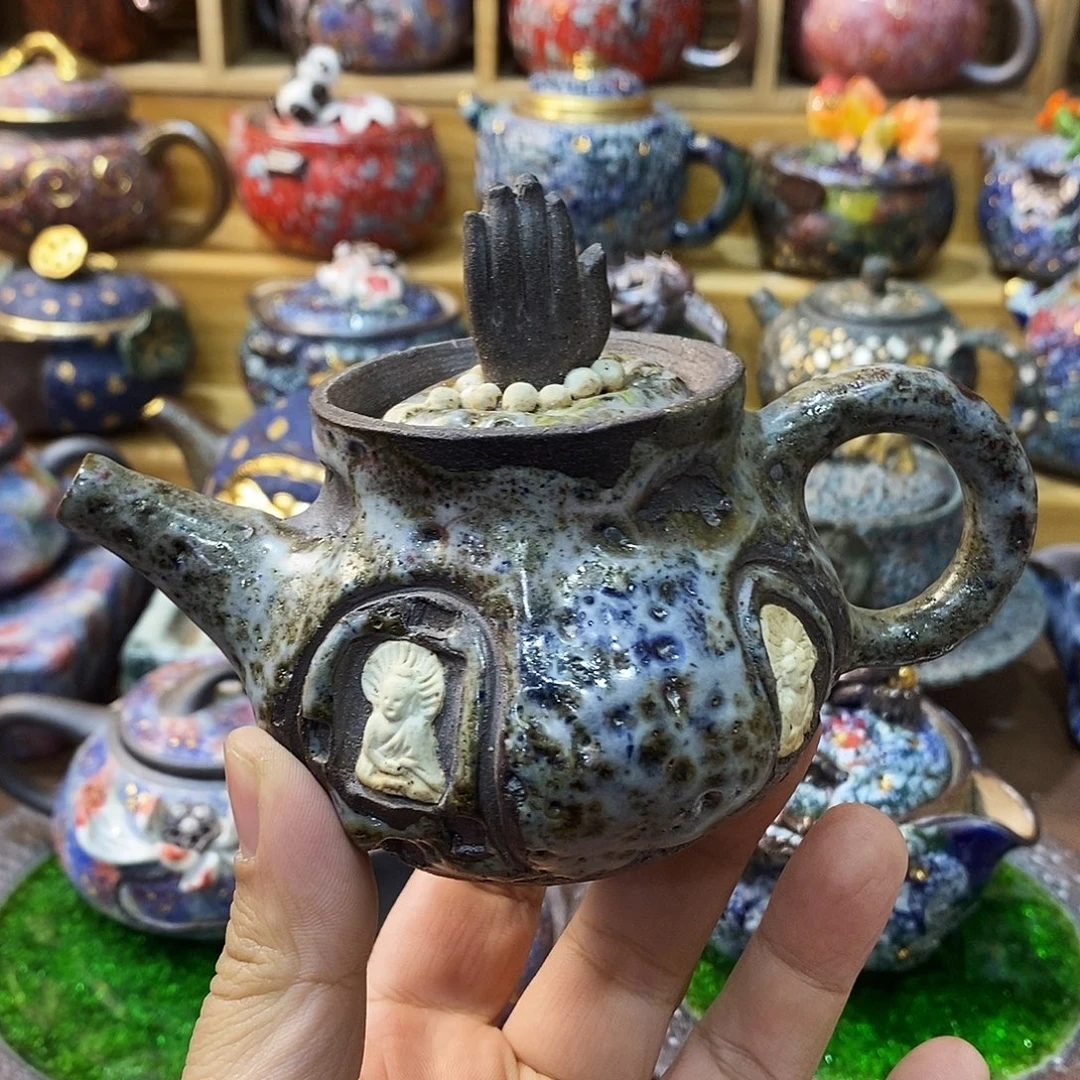 陶志野柴烧茶器粗