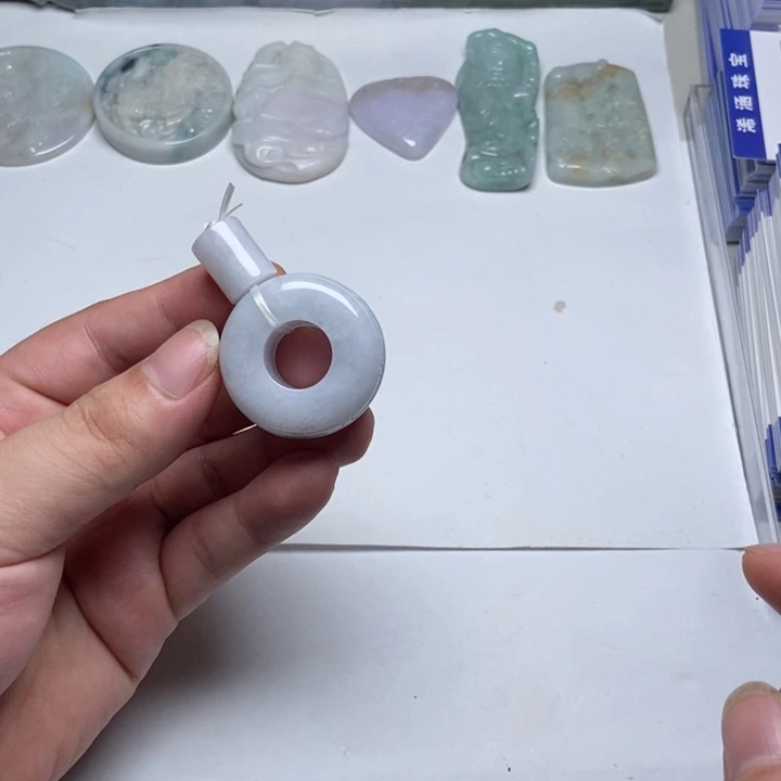 翡翠未镶嵌颈饰仿古扣11