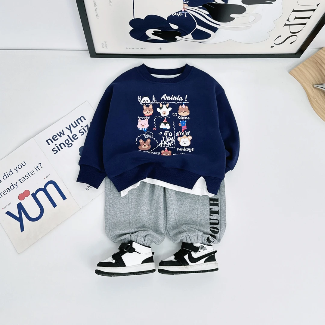 儿童卫衣长袖2025秋新款秋装男童春秋上衣 BQ25780Y 悠悠童话童装