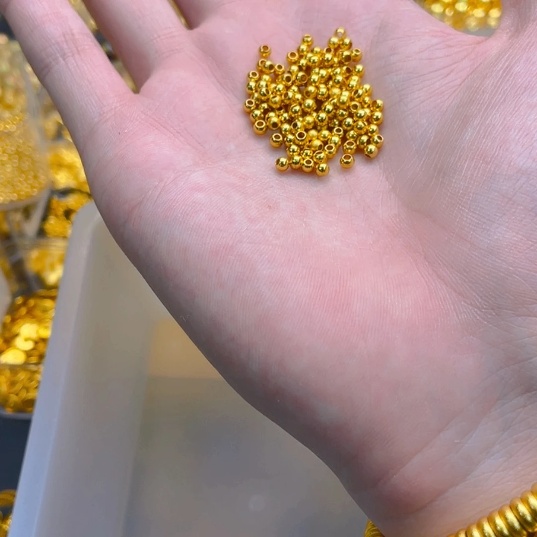锆石铜合金高货古法珠3mm50颗