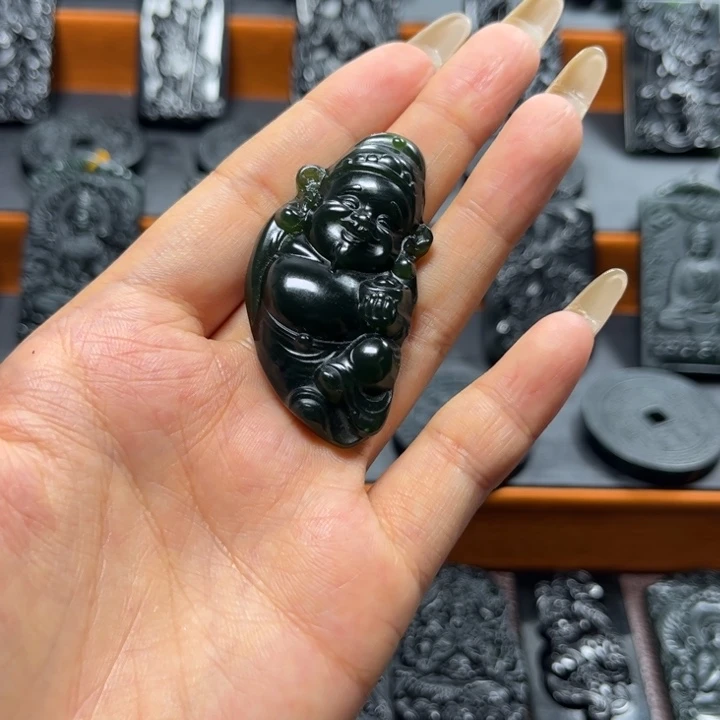 蛇纹石玉合金颈饰