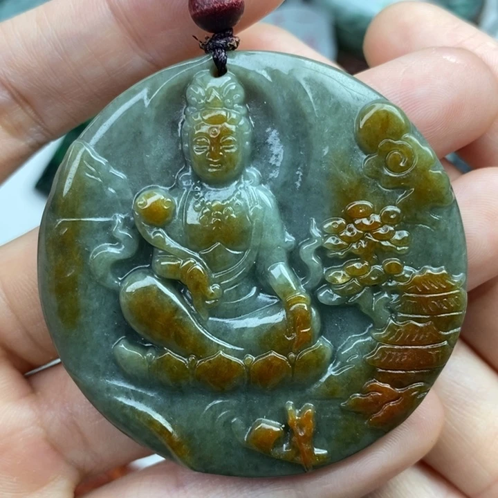 颈饰未镶嵌翡翠吊坠