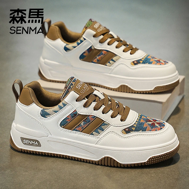 SENMA/森马2025男鞋夏季运动休闲低帮帆布板鞋系带耐磨时尚休闲鞋