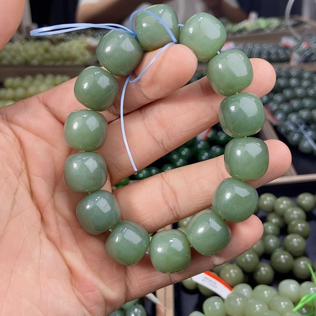 手串未镶嵌和田玉纯天然卡16新疆且末料且末蓝多样性发一