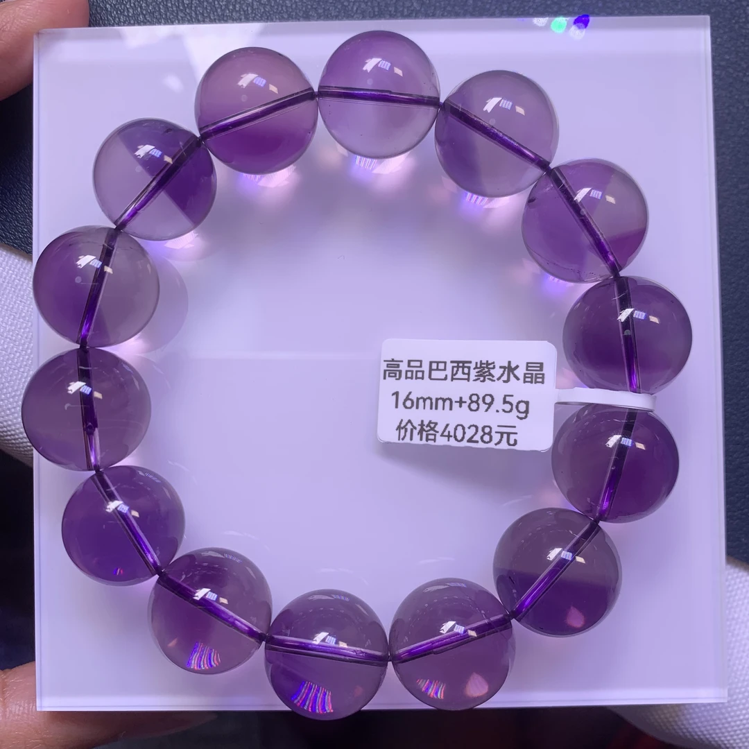 天然高品巴西紫水晶16mm+