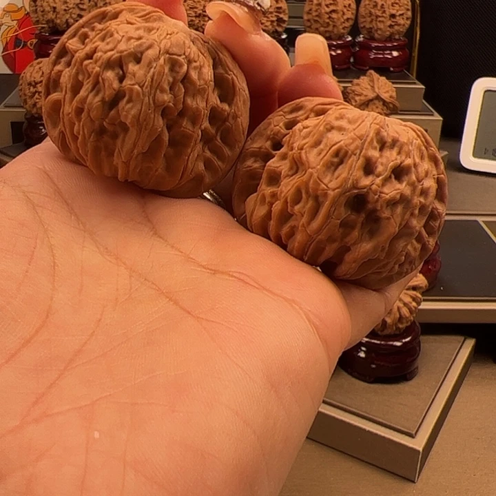 文玩核桃把件42 磨盘s-029