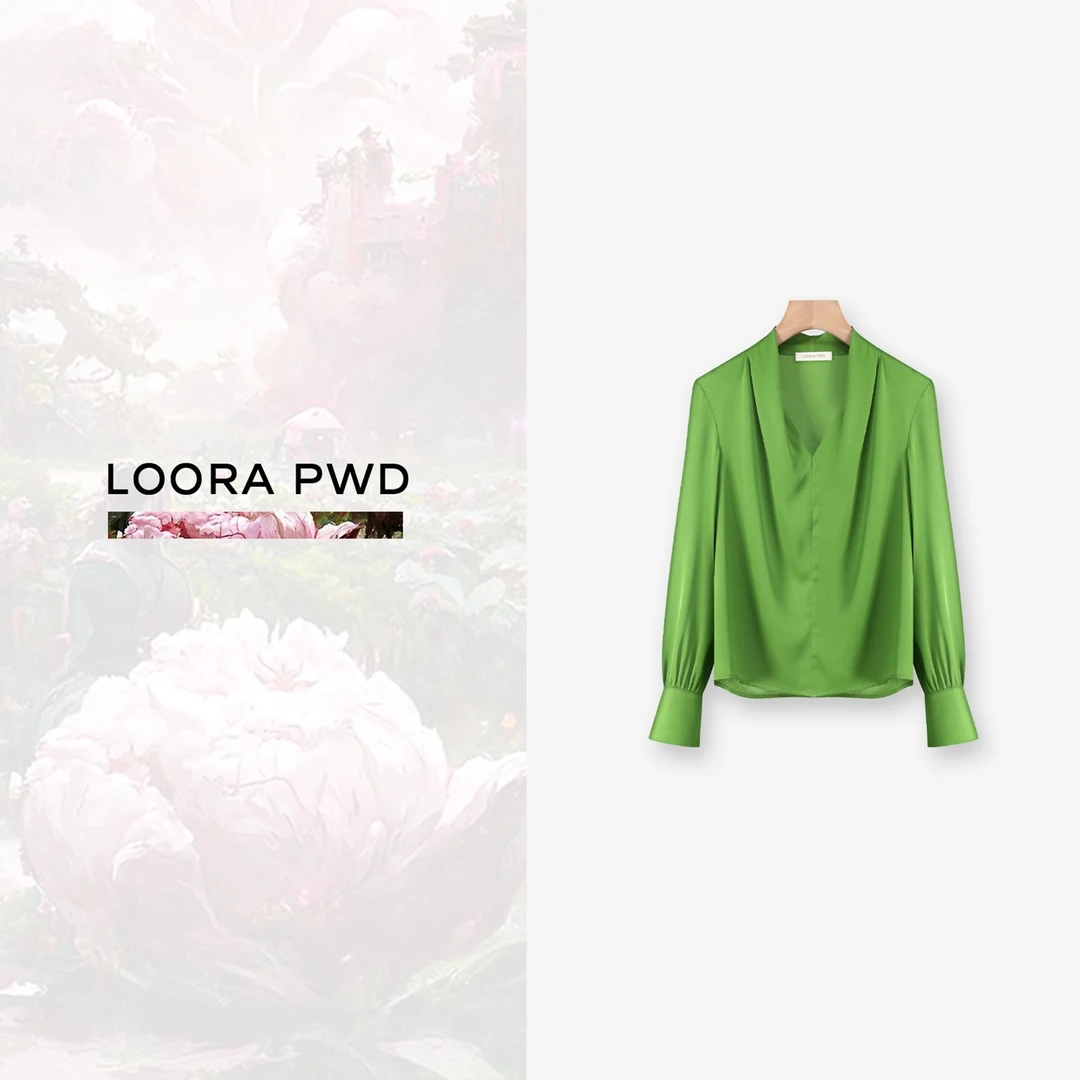 LooraPwd/罗拉密码春夏气质轻奢（高端桑蚕丝）上衣23WLAA0198N