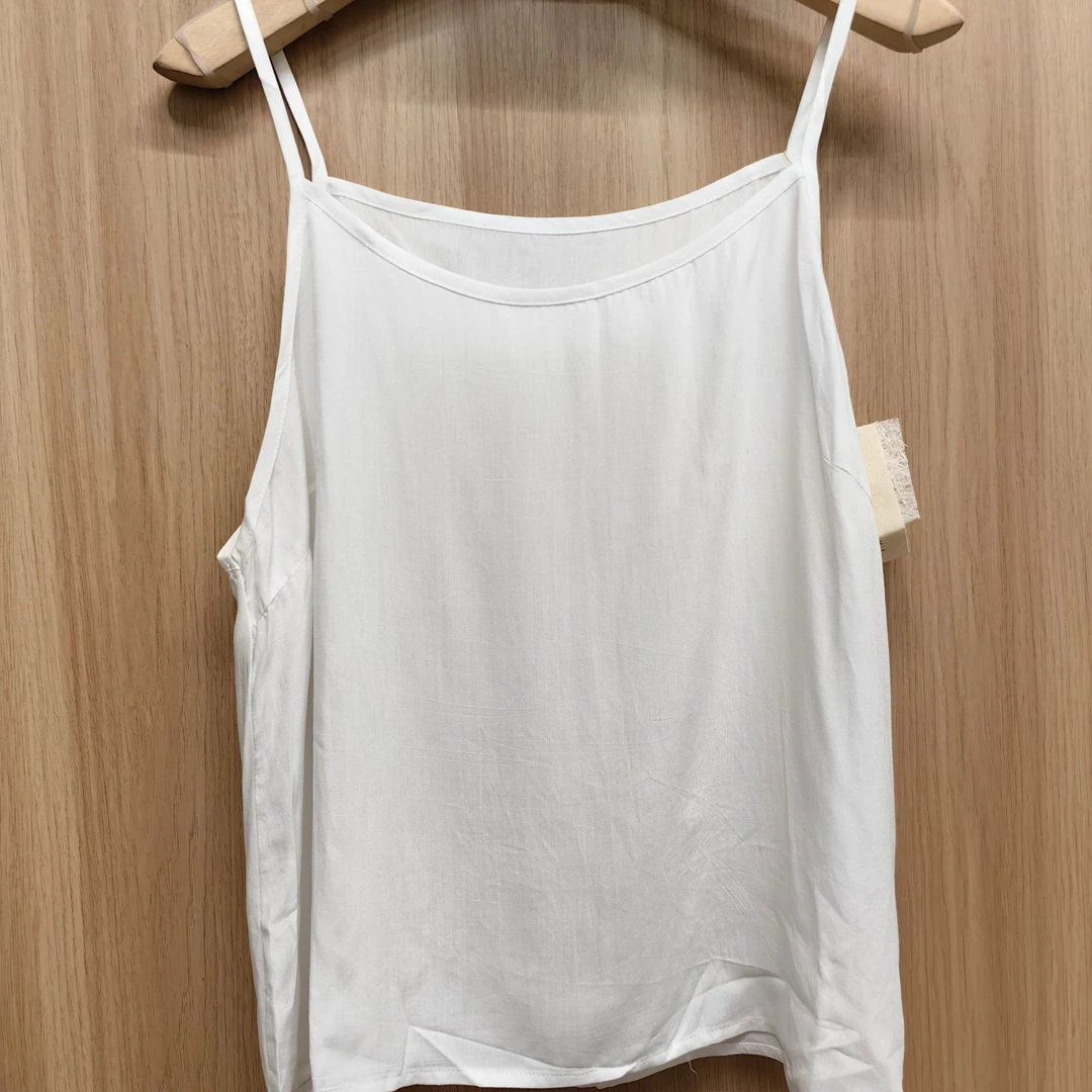 【纯棉】百搭短款白色吊带