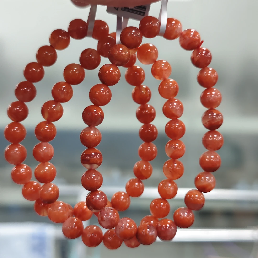 【书记甄选】天然南红单圈手链 多样性发一件 约7mm XL3216