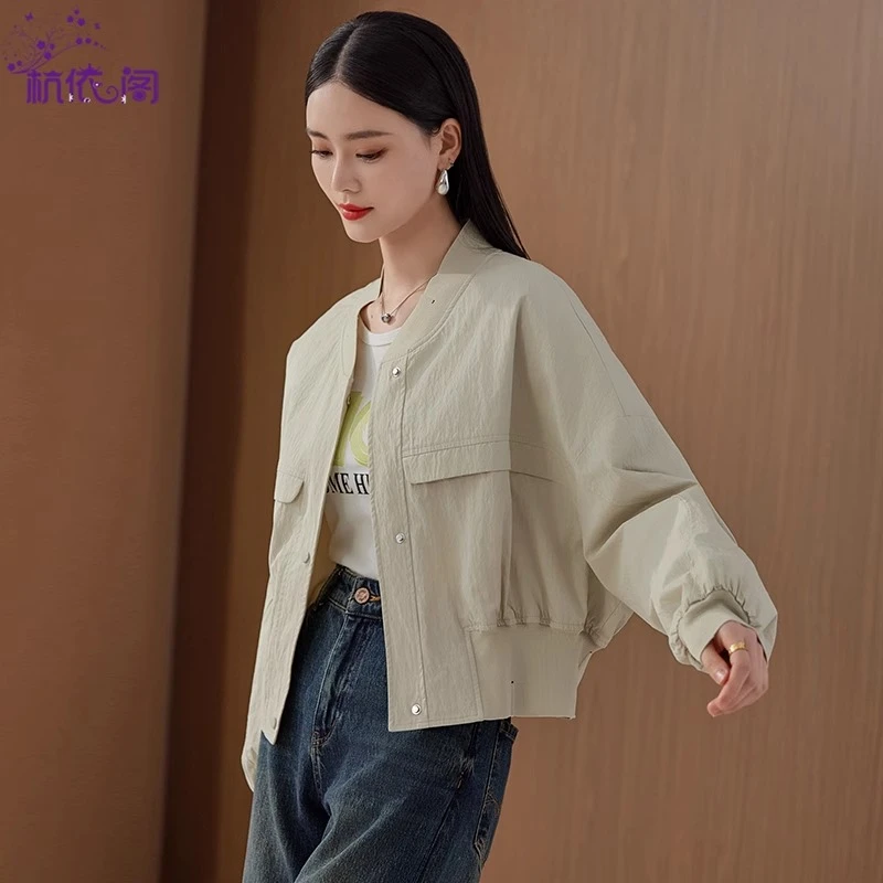 短款外套女2025年新款春秋小个子韩版休闲百搭洋气棒球服夹克上衣