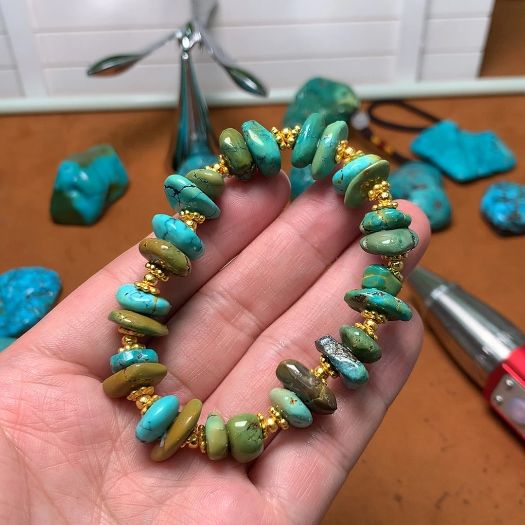 绿松石珠宝奇石未镶嵌人****忧