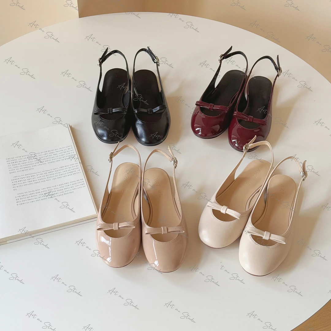 超显白幼态轻盈暴走无压力巨显脚小可调节羊皮芭蕾感单鞋 w24335