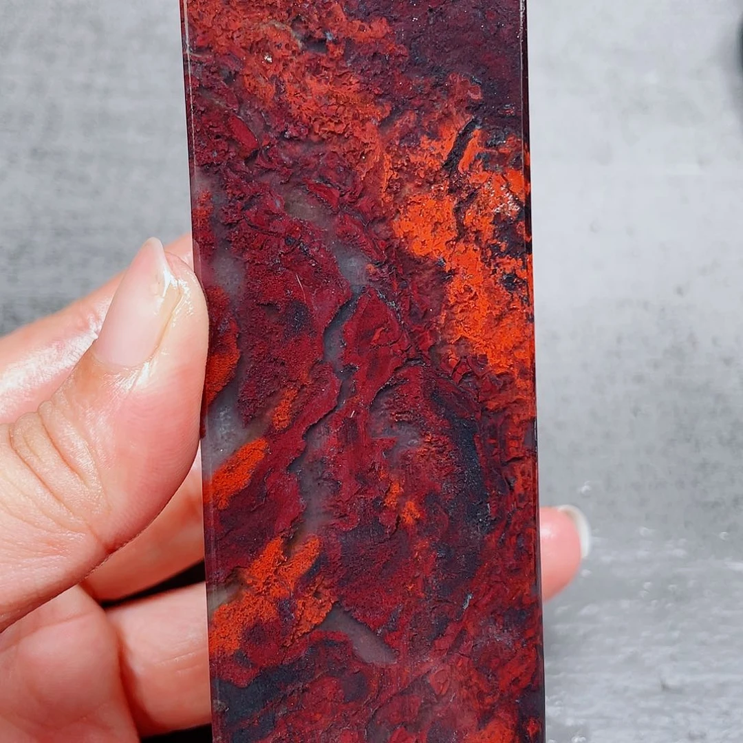 【闪购商品】玉桂林鸡血玉印章镇尺20