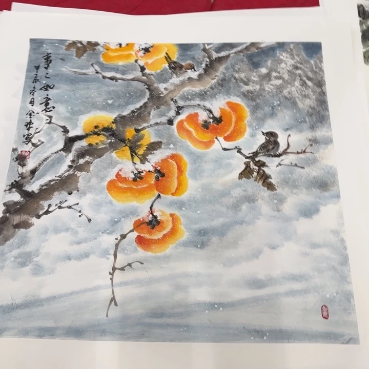 国画花鸟的翅膀是一个巨大