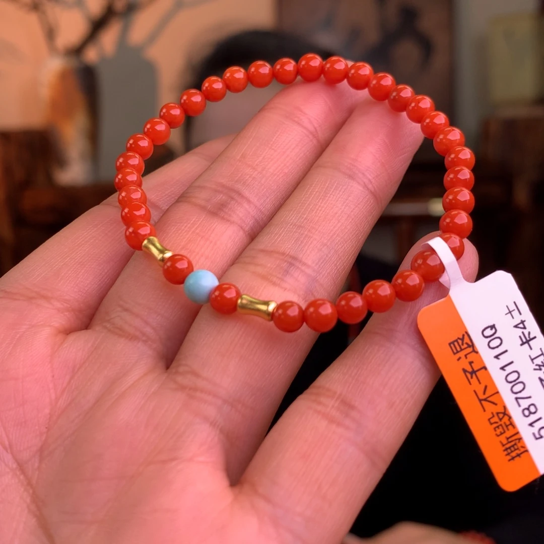 南红玛瑙未镶嵌南红玛瑙柿子红卡4