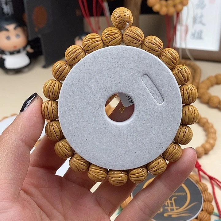 手串桃核羽蝶11.5 大宽 抛光