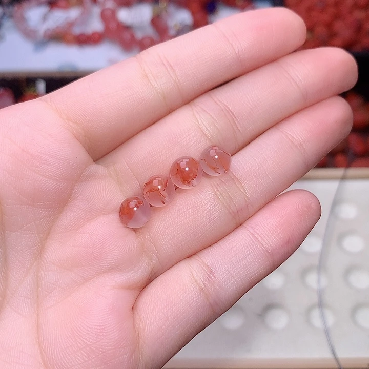 若***离未镶嵌南红南红玛瑙飘花珠2