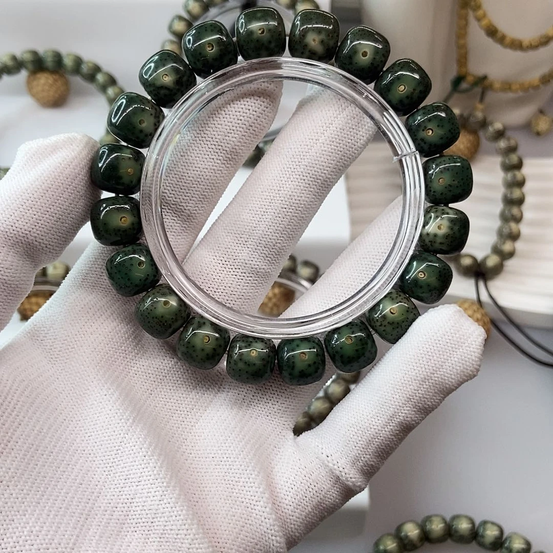 星月菩提手串愿****星卡12祖母绿细星大眼m 89