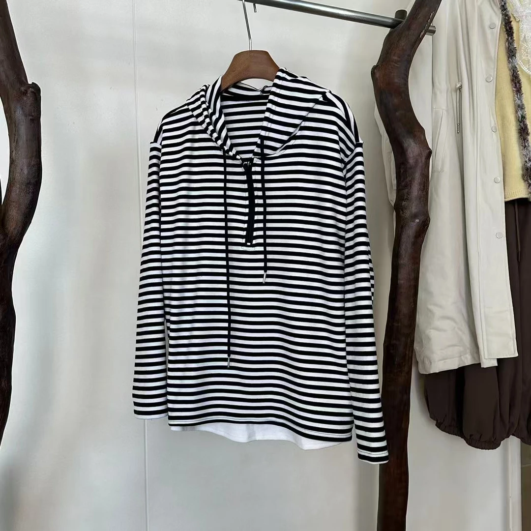 33推荐 BB#6685 日系双面绒条纹帽衫 2025-11-30