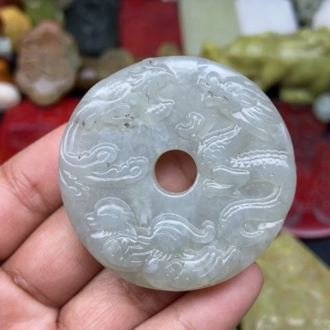 蛇纹石玉颈饰未镶嵌64