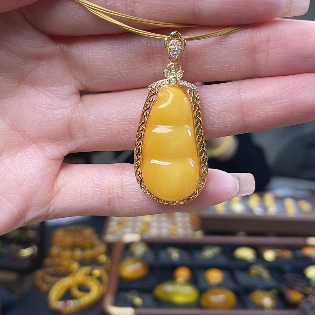 琥珀未镶嵌裸石成品