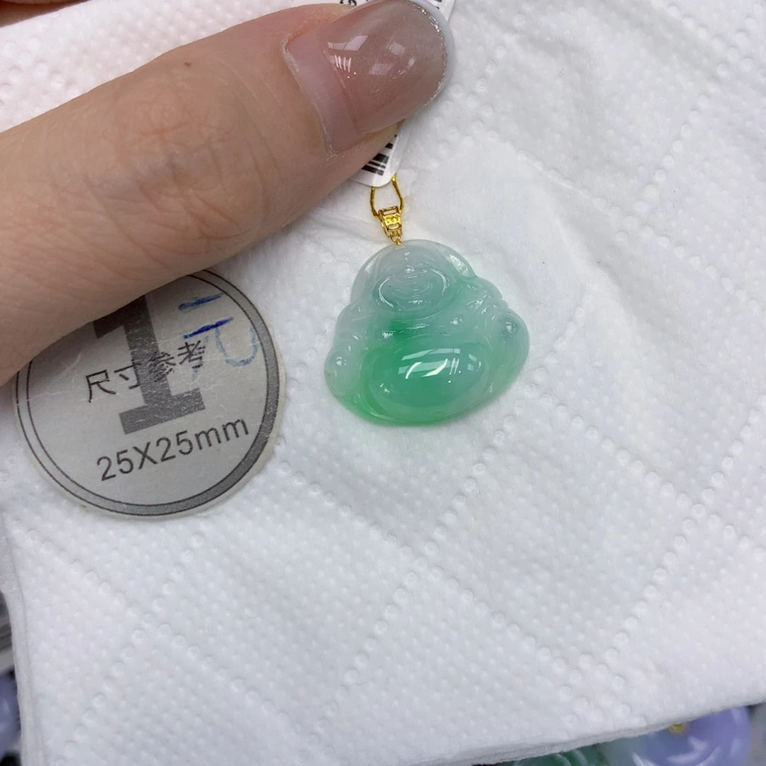 翡翠18K金镶嵌颈饰135789988777