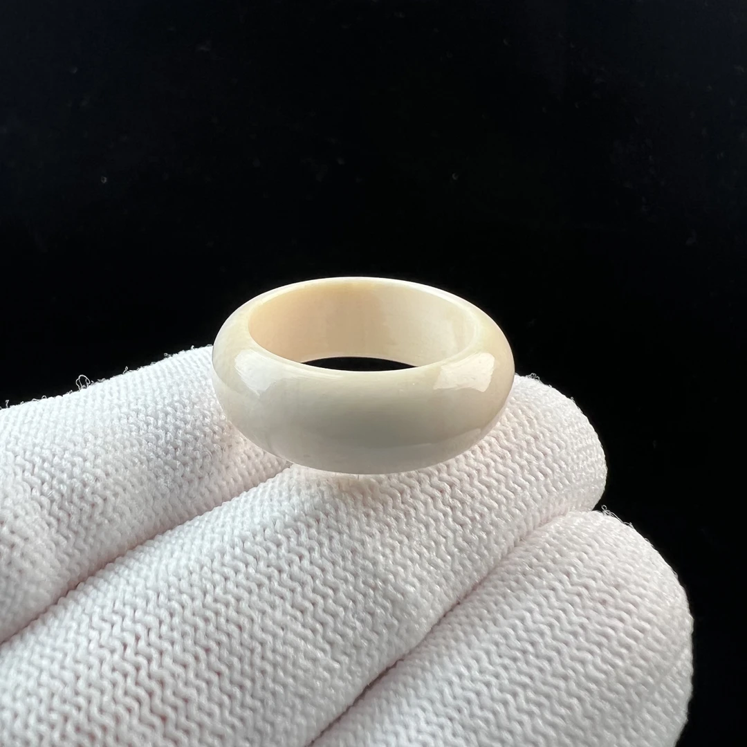 S2009天然猛犸牙跑环 戒圈18.3*8mm支持鉴定 假一罚四