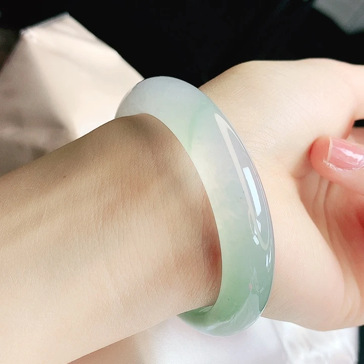 翡翠未镶嵌手镯缅甸天然a货翡翠手镯87号