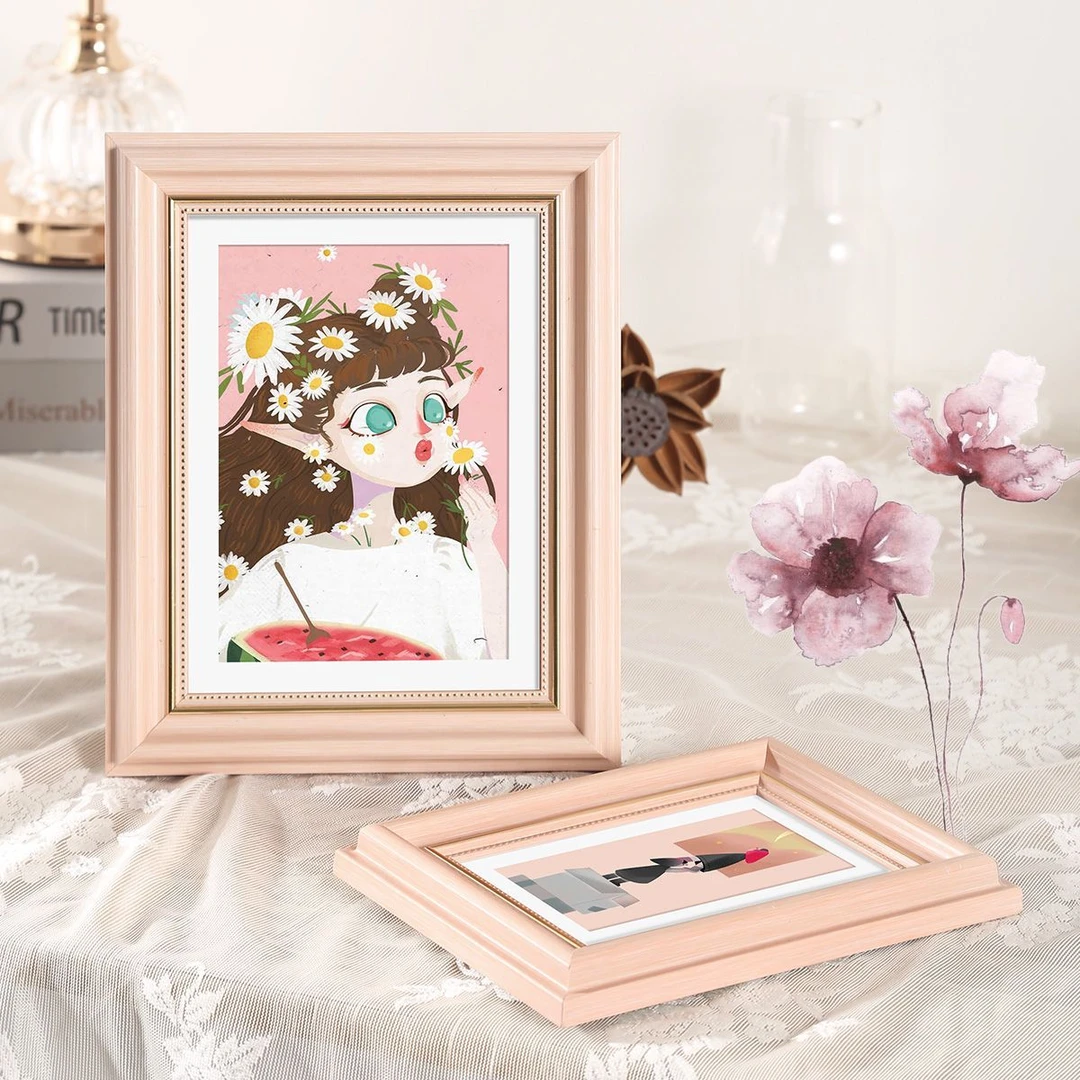 情侣相框定制照片冲印加相框摆台高级感冲洗照片加相框空框6寸六