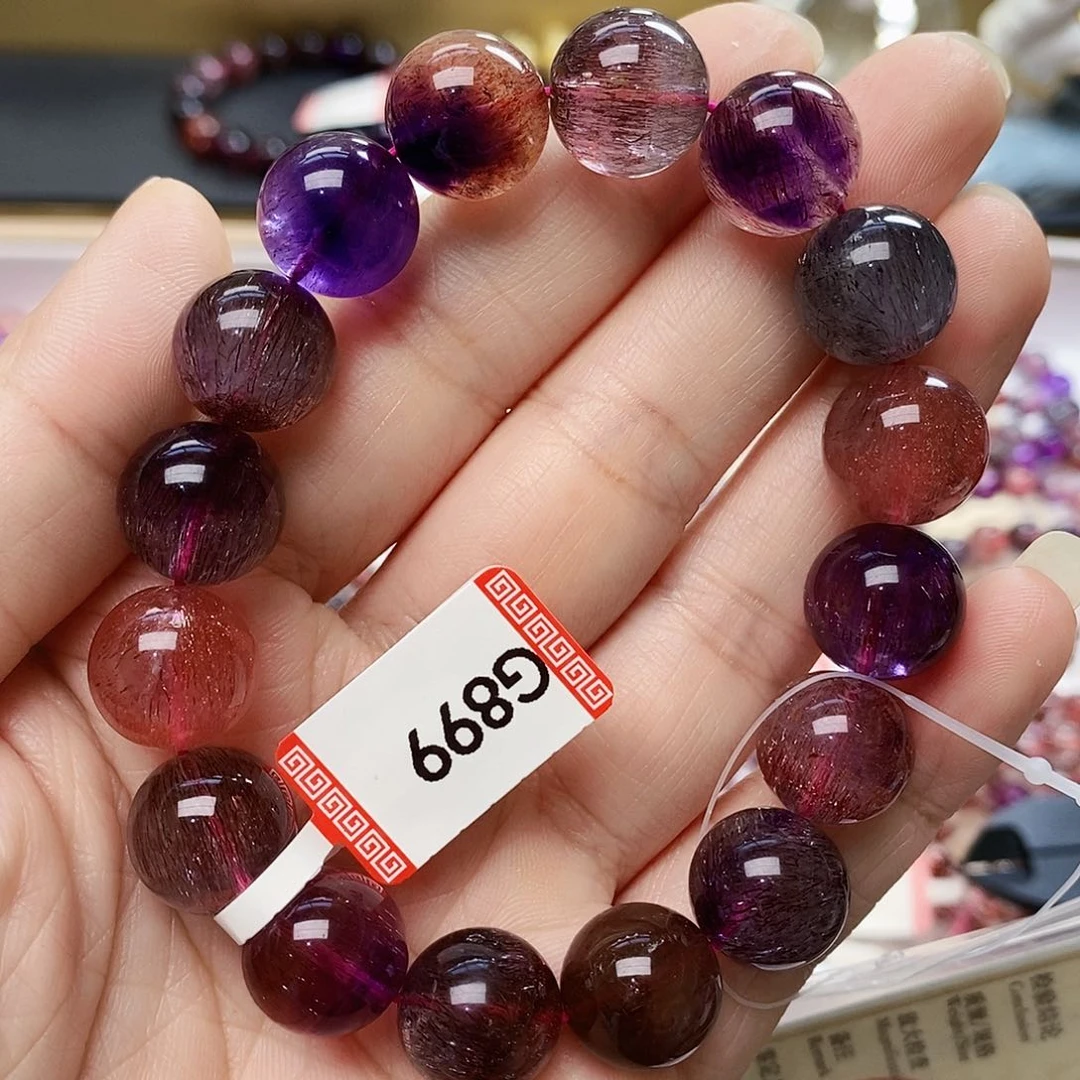 未镶嵌手链水晶13.5糖果色超七G899