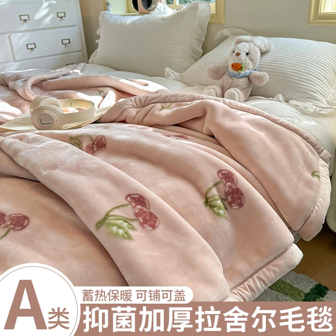 A类拉舍尔毛毯盖毯加厚保暖牛奶绒冬季办公室午睡毯子宿舍铺床单