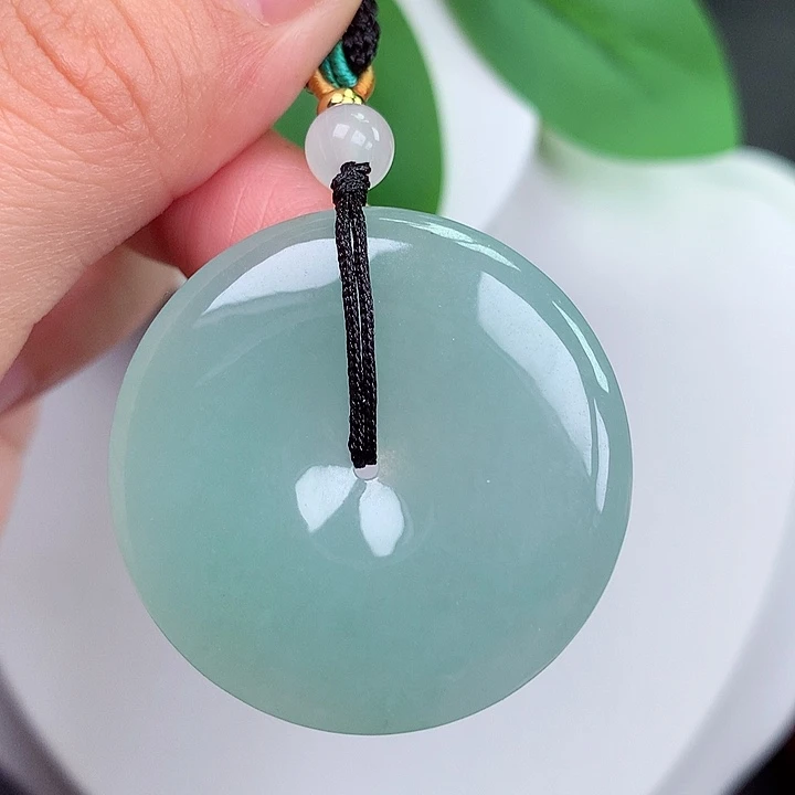 颈饰未镶嵌翡翠平安扣 35.4x5.3mm