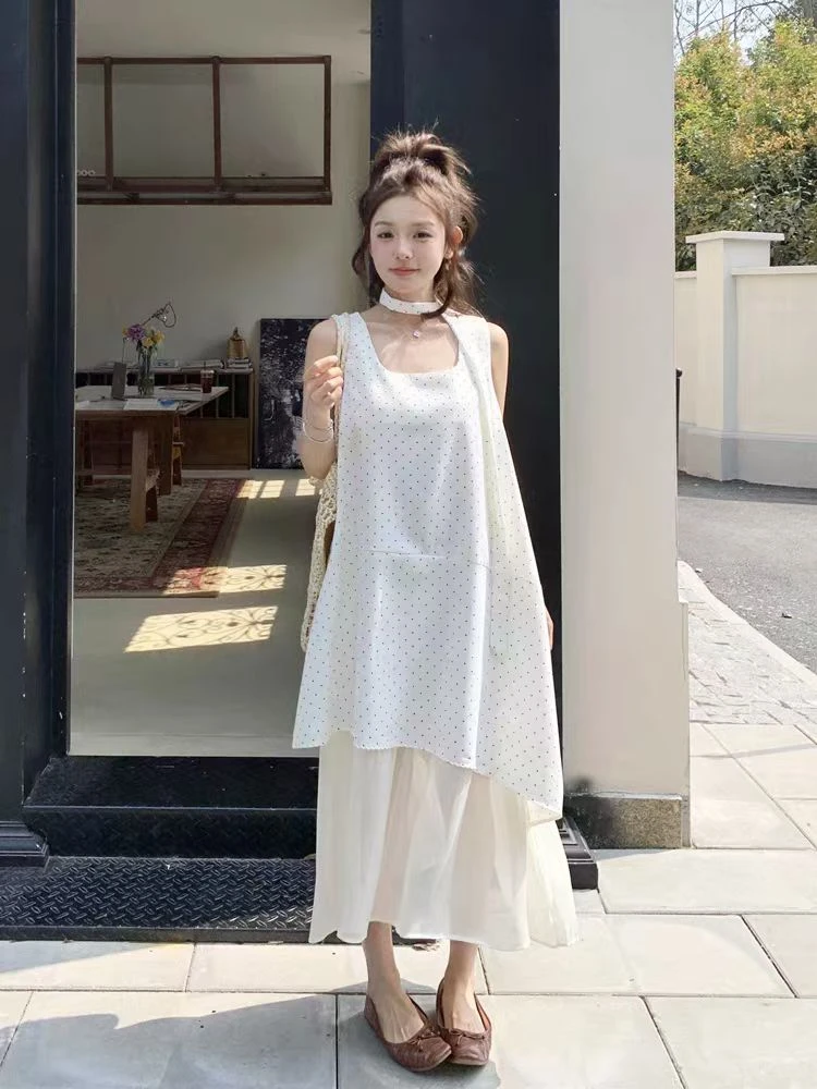 假两件舒适凉爽连衣裙