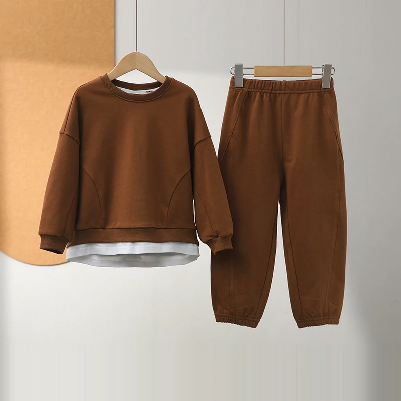 【800+童装摩系列】男童复古时尚休闲套装2025春专柜折扣