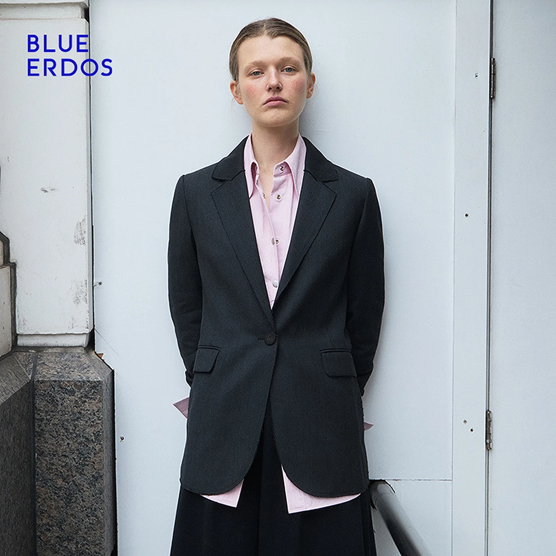 BLUE ERDOS25早春设计感气质通勤职业西装外套女B255J1003