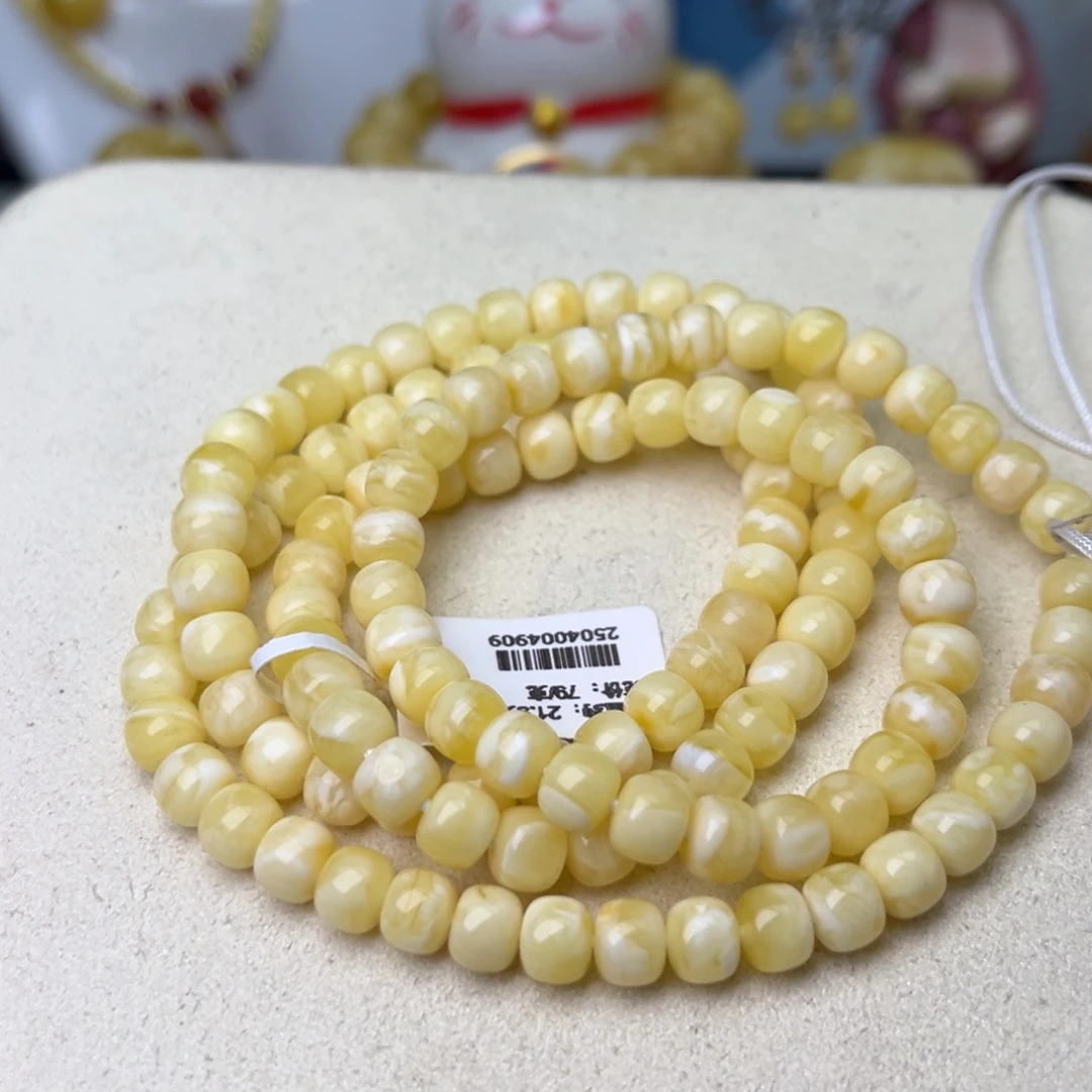 蜜蜡颈饰未镶嵌6+老型108