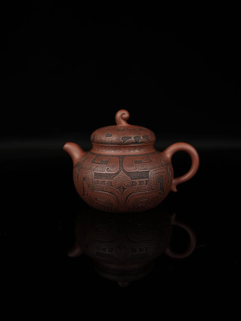 【颂】《紫金葫芦》李骏刻四号井底槽青葫芦壶200cc全手工