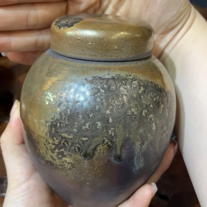 陶瓷茶叶罐茶道具摆件