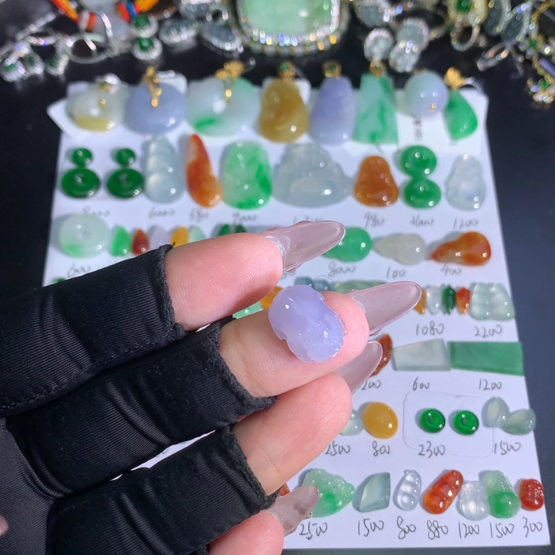 裸石翡翠冰紫貔貅