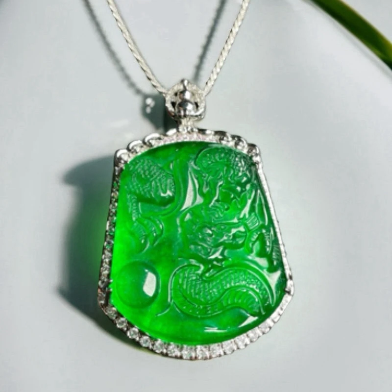 ｛高端甄选}DSJ10 绿色龙牌毛衣链