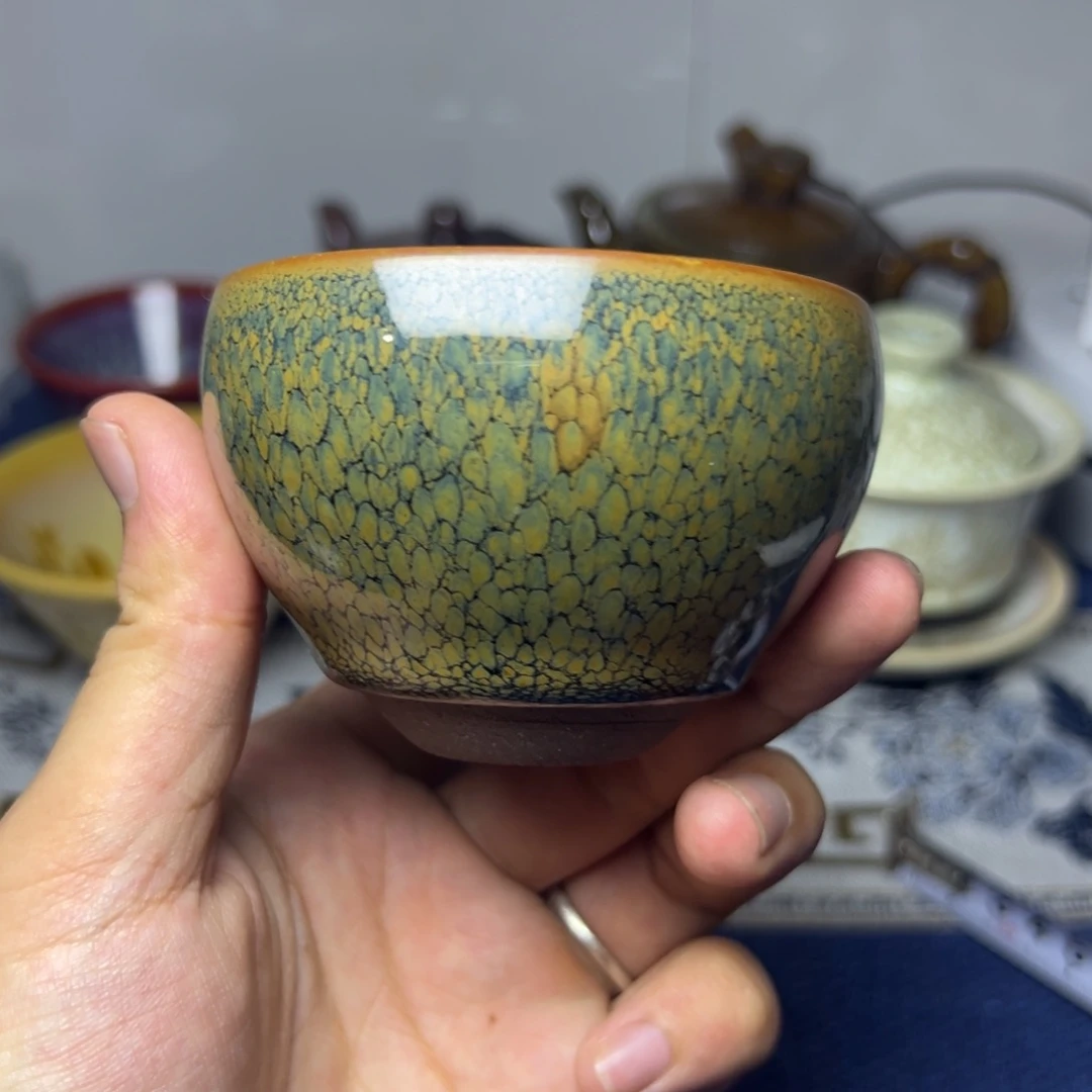 建阳建盏喝茶主客杯