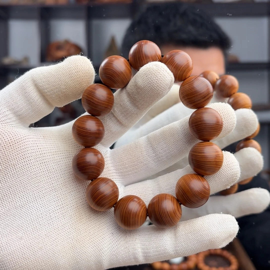 柏木（崖柏）手串/手链1.5干黑油板根料甜香