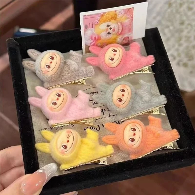 可爱小公仔躺姿发夹女2025新款高端少女心侧边刘海夹鸭嘴夹