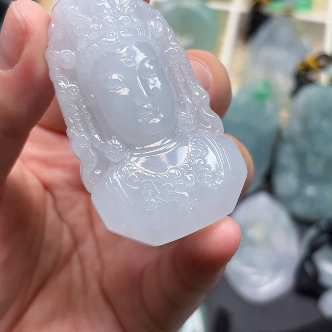 翡翠未镶嵌吊坠(不含链)观音