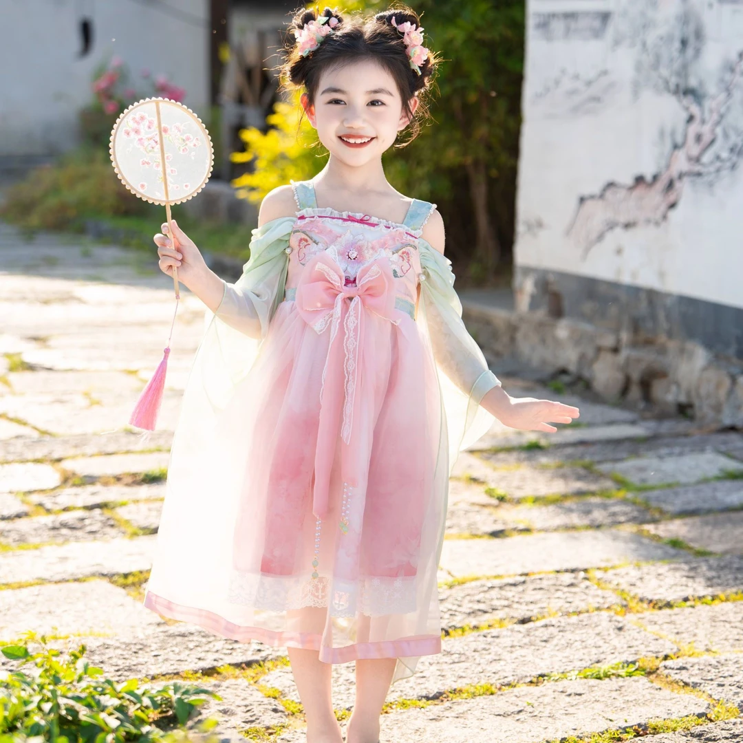 洛神汉服洛丽塔汉服女童2026夏款汉服古风裙