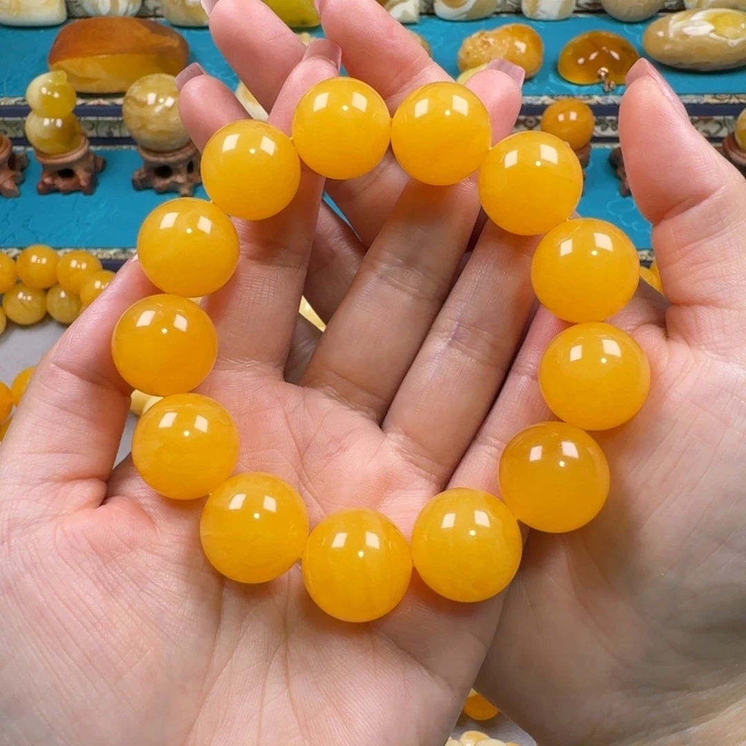 琥珀未镶嵌手链同料