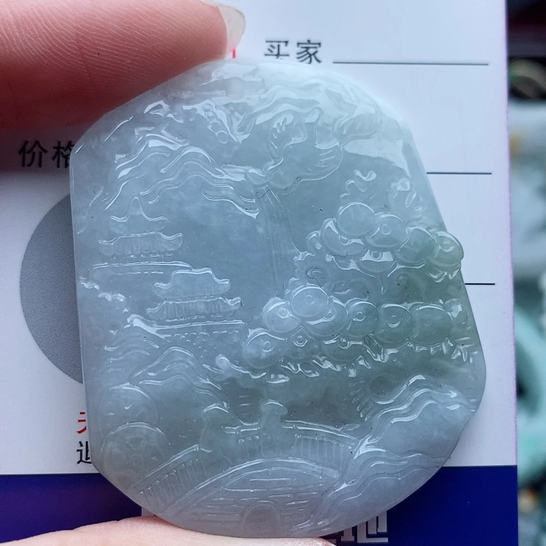 翡翠未镶嵌吊坠(不含链)