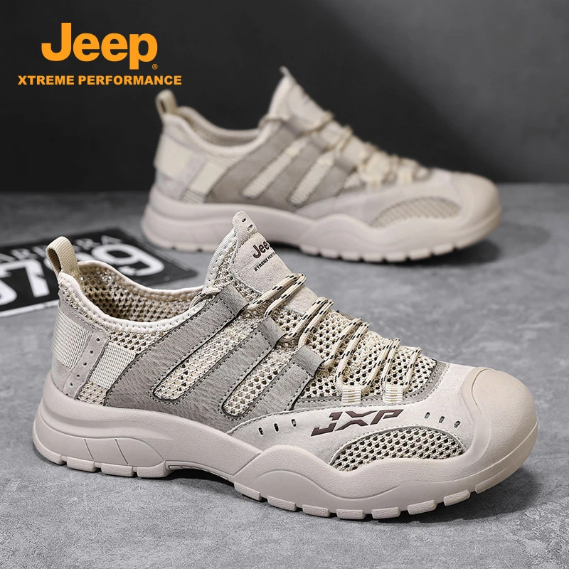 jeep吉普男士登山鞋2025秋季新款户外涉水徒步网面透气包头运动鞋