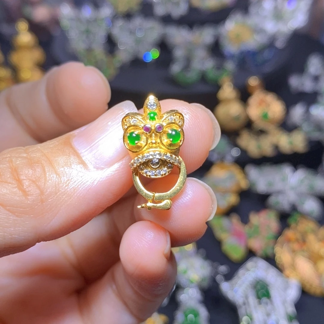 翡翠银S925镶嵌套链天然资源