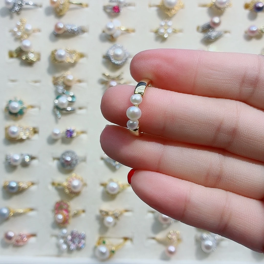 淡水珍珠耳饰合金